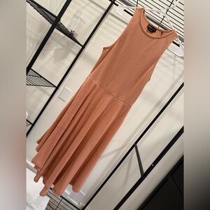 Prana Sleeveless Midi Dress in Warm Tan